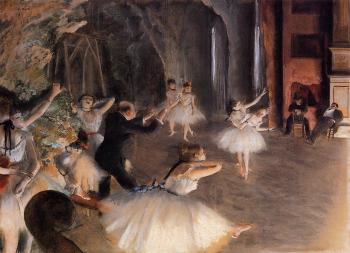 Edgar Degas : The Rehearsal of the Ballet on Stage II